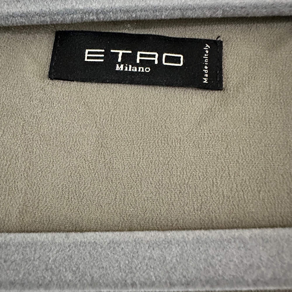 Etro Milano Silk-Blend Paisley Kimono Jacket w/ Fringe – Made in Italy - Picture 4 of 6